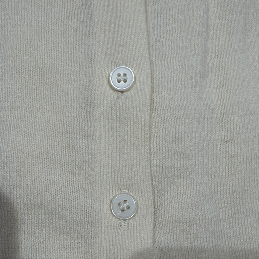 NWT LOFT Ivory Button-Up Cardigan - Picture 3 of 3